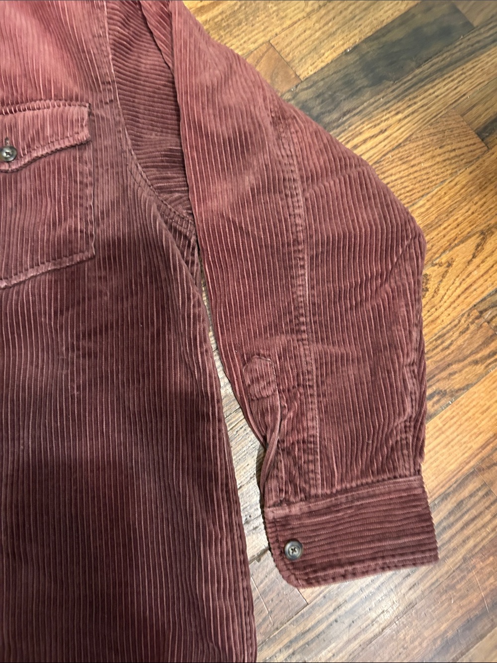 J. Crew Burgundy Corduroy Shirt Jacket - Picture 6 of 14